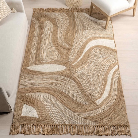Nuloom Dalia Jute Abstract Area Rug 4ft x 6ft GRPL01A-406